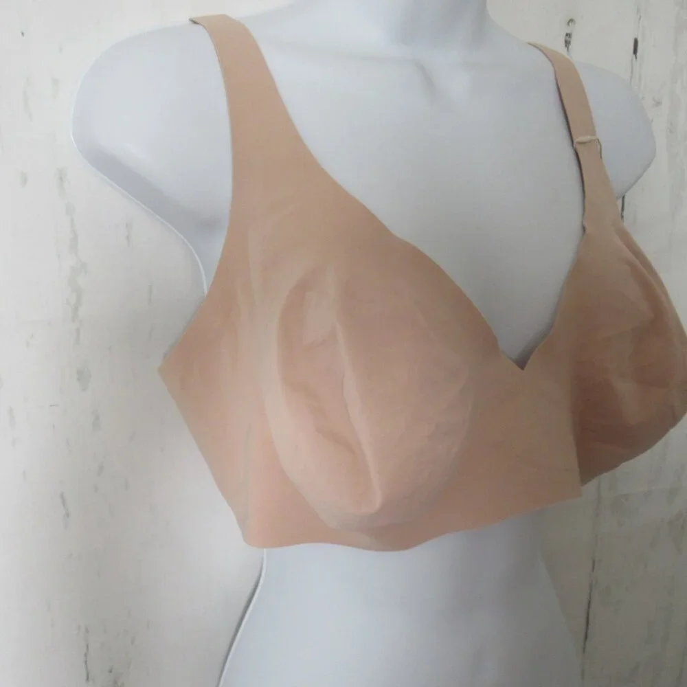 New Skims Bra 4X Mica Tan Plunge Naked Bralette Wire Free Back Closure Plus Size - Picture 4 of 8